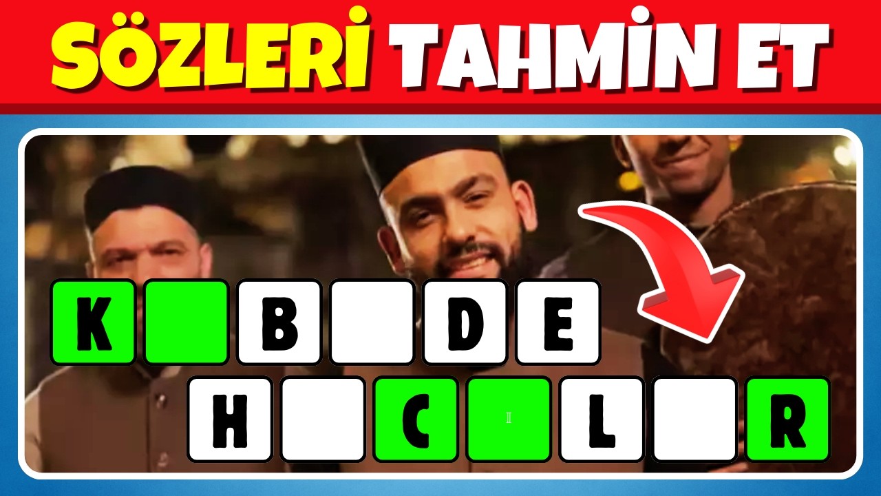 Şarkı Bulmaca 🎵🔥 Eksik Harflerden Şarkıyı Tahmin Et | Şarkı Bilmece Testi