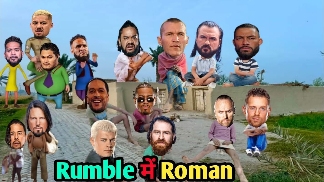 Rumble में Roman|| WWE SmackDown|| drew mcintyre|| randy Orton|| AJ STYLE
