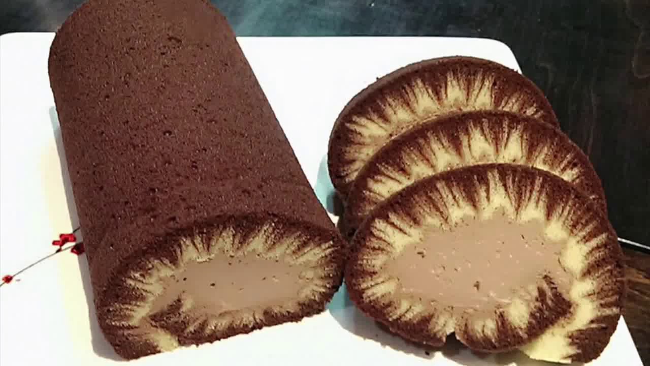 飓风蛋糕巧克力卷捲烫麵戚风分蛋 2/3 Hurricane Chocolate Cake Roll Swiss Roll Swissroll Chiffon