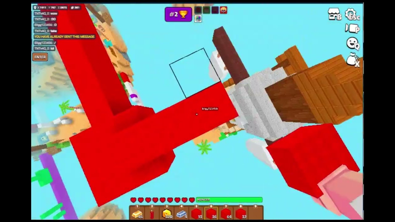funny moments with my bro LOL - bedwars / Minefun.io