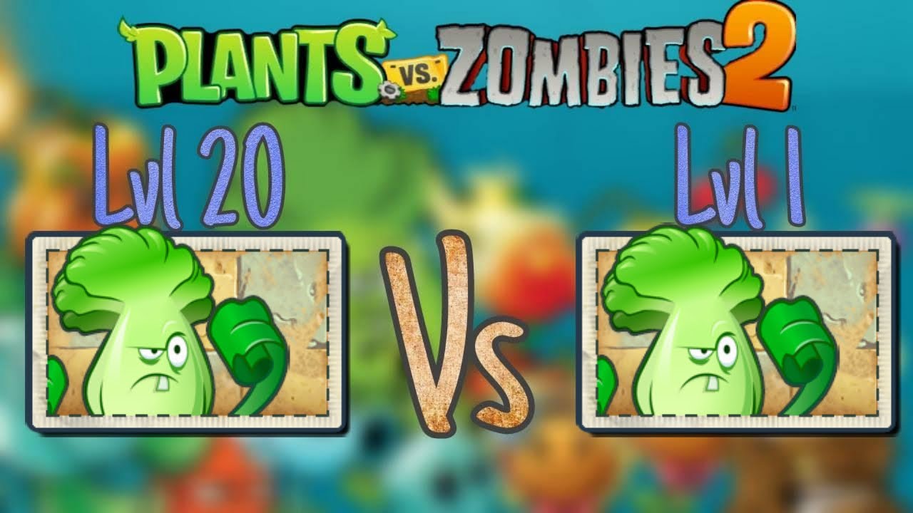 PvZ 2 - Max Level Bonk Choy Vs Level 1 Bonk Choy  Against Egyptian Zombies