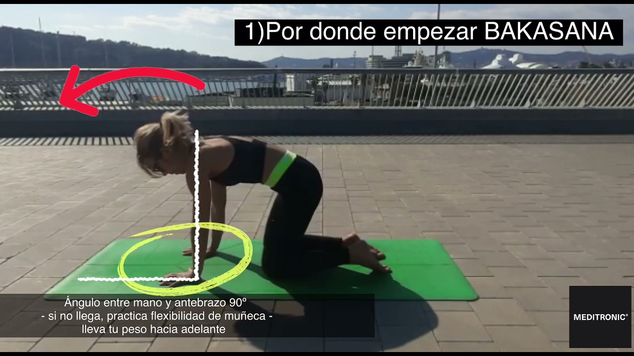 Como hacer la postura BAKASANA (cuervo / equilibrio sobre manos) - primer equilibrio de Rocket Yoga