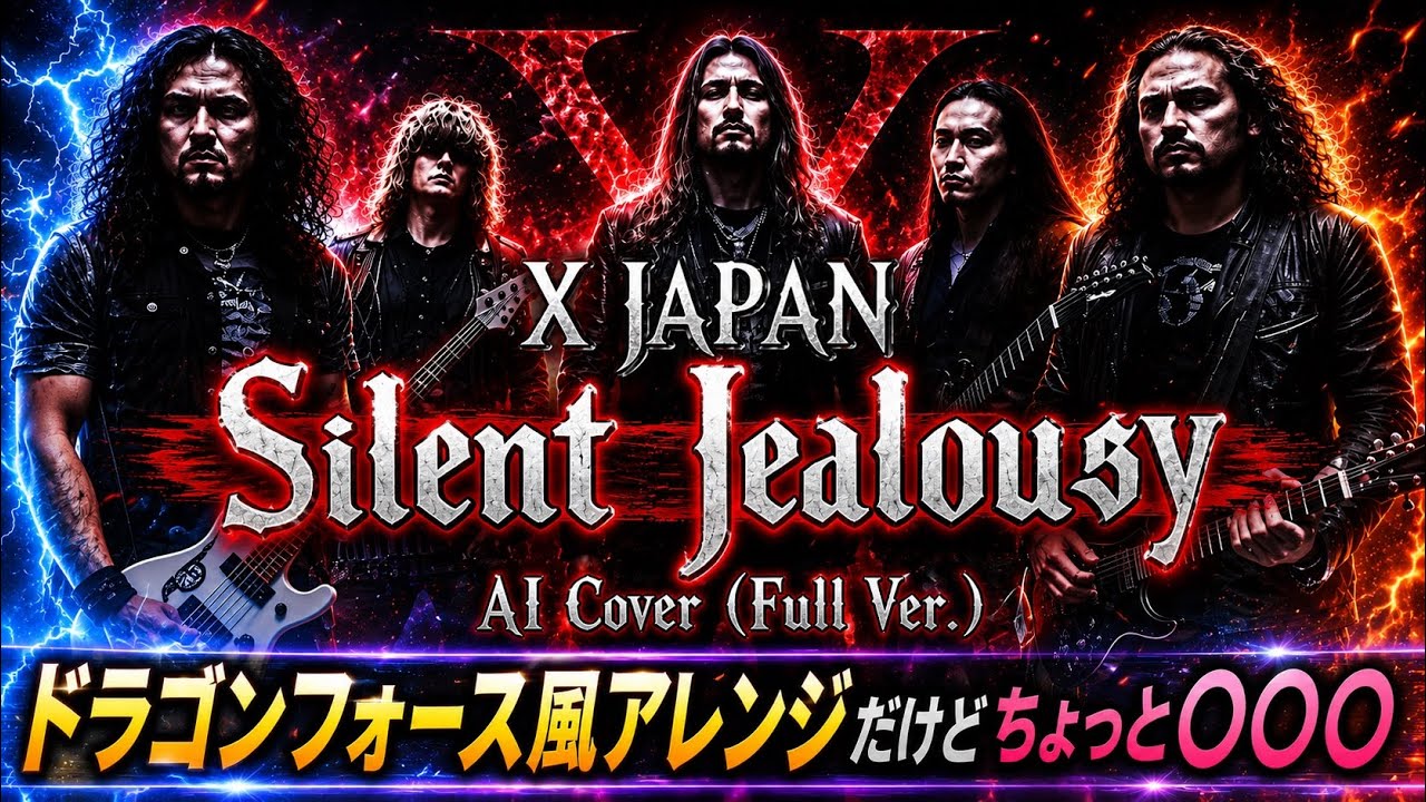 もし、ドラゴンフォース風のアレンジでX JAPANの「Silent Jealousy」を演奏したら・・・(AI Cover)(Full Ver.)