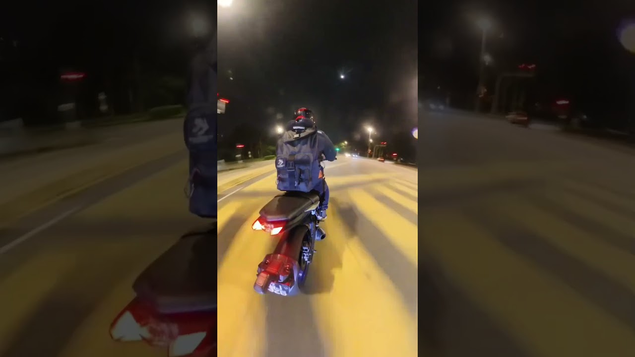 Midnight Ride 🔥 #motovlog #mt09 #hzmv #yamahamt09 #exhaust #backfire #insta360 #shorts