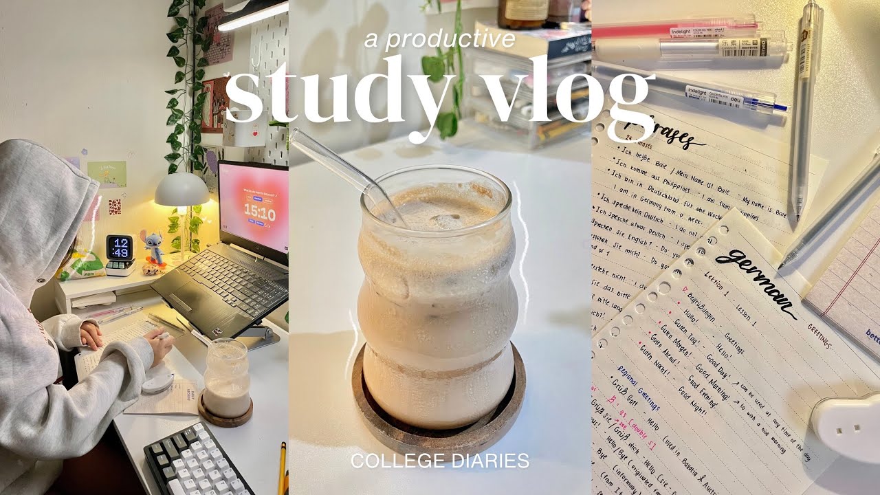 📚 48HR STUDY VLOG | studying german & java, lots of note-taking, and productive nights 📝 ft. Ponder💭