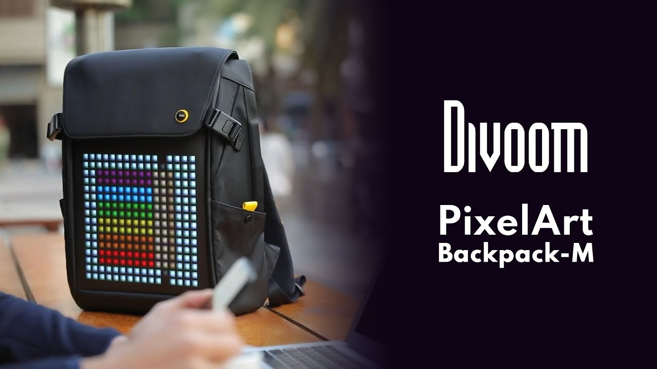 Divoom Pixoo Backpack-M with Bluetooth PixelArt Display