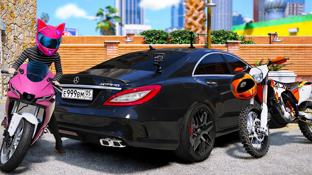 ПОДАРИЛ ПОДПИСЧИКАМ ОПЕРСКИЙ MERCEDES CLS63 И BMW M6! СУЕТА НА МОТОЦИКЛАХ НА BLACK RUSSIA!