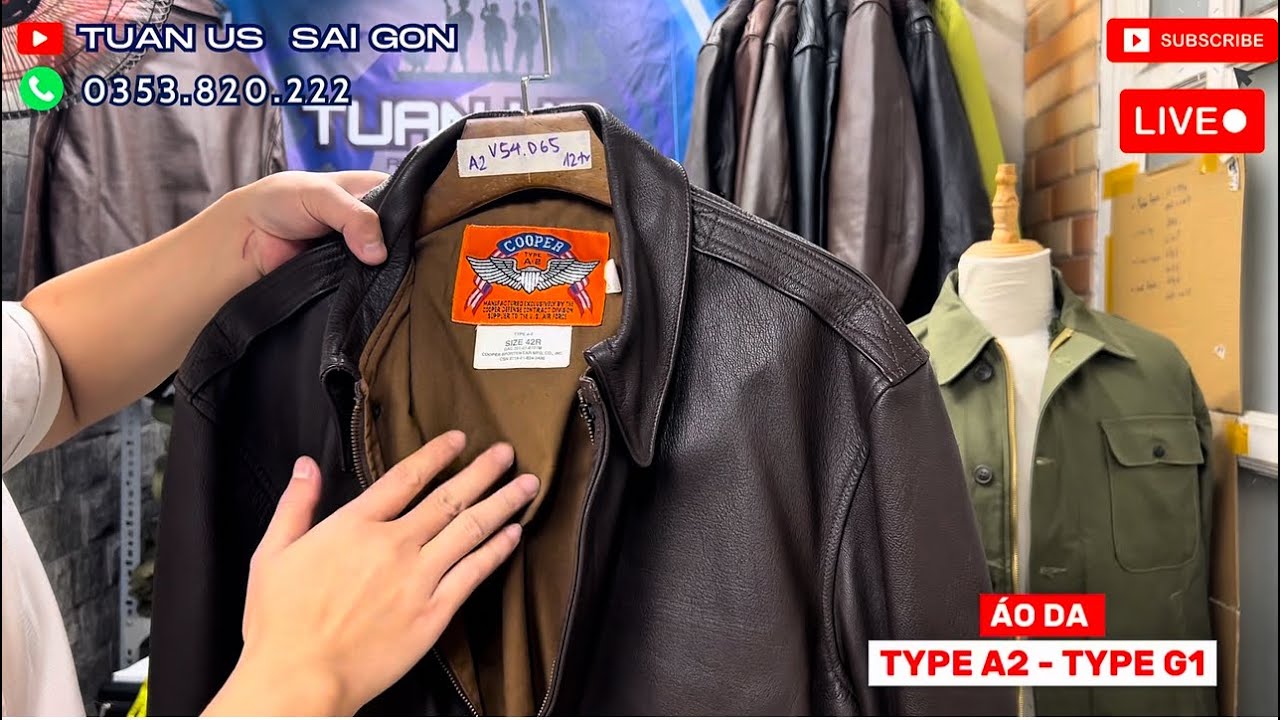 [24/1] ĐỒ LÍNH MỸ | ÁO DA KHÔNG QUÂN TYPE A2 - G1 | DA NGỰA | HÀNG MỚI VỀ | BAO SHIP TOÀN QUỐC