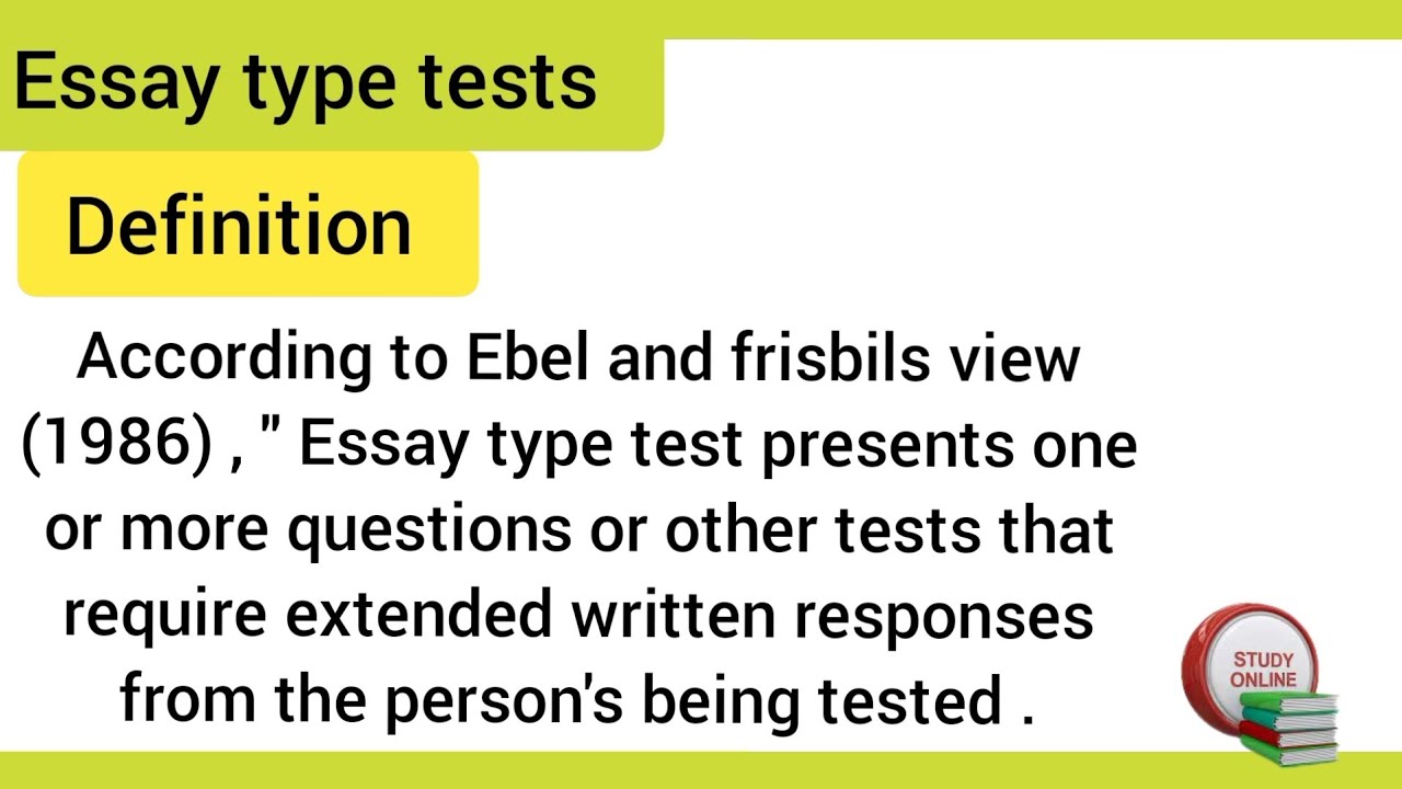 Essay type tests/ long answer type tests/ items/ questions @sparshclasses