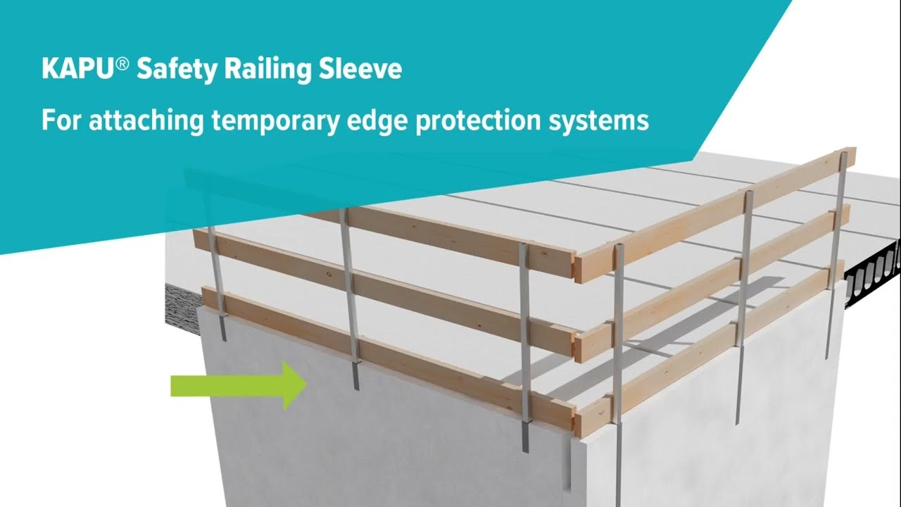 KAPU® Safety Railing Sleeve for attaching temporary edge protection systems