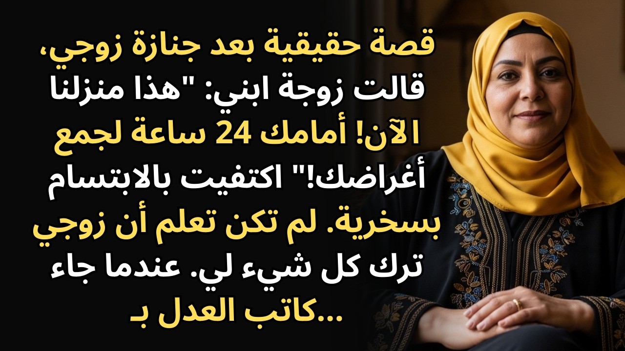 بعد جنازة زوجي، قالت زوجة ابني: 