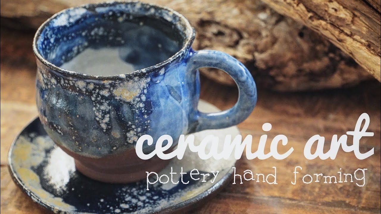 「陶芸」pottery/glazing/手びねりでコーヒーカップを造って新しい釉薬を試してみた！【いろいろ作るchannel】ちょっとイマイチだった