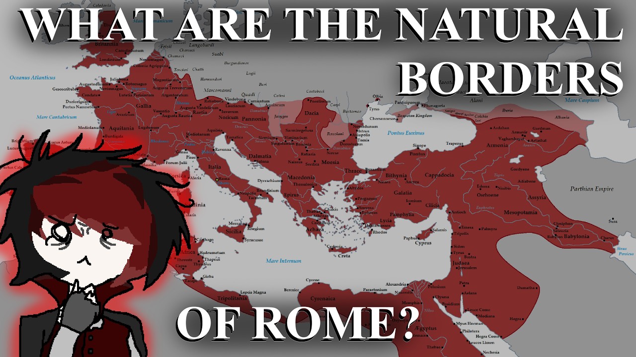 What are the natural borders of the Roman Empire?