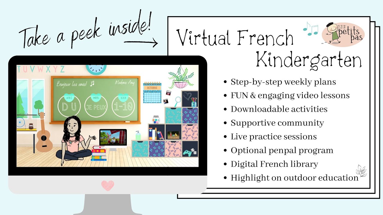 123 Petits Pas Virtual French Kindergarten Program Explanation