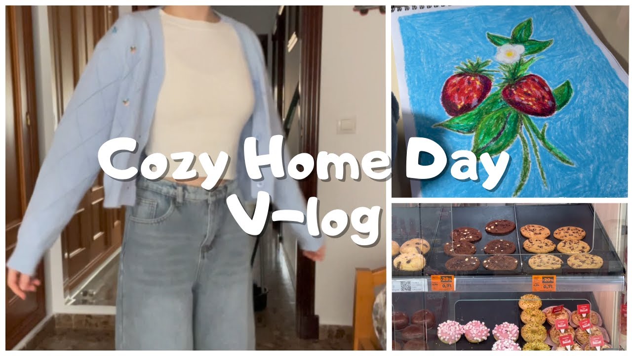 Cozy Chill Day at Home V-log🌧️ Café, Skincare, Reading & Slow Living
