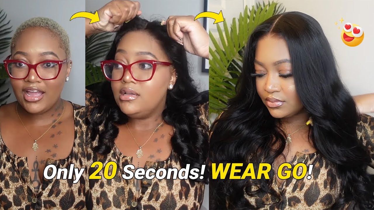 NEW WEAR GO WIG | NO PREP NEEDED | GLUELESS PRE CUT SLEEK NO EFFORT & NO GLUE! ALIPEARL HAIR