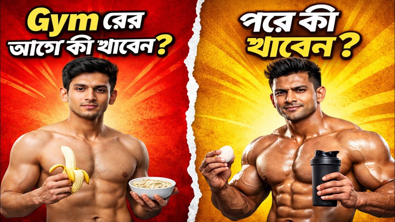 জিম করেও রেজাল্ট পাচ্ছো না? এই খাবারগুলো খাও – আগে ও পরে! 🔥 | Gym Diet Bangla