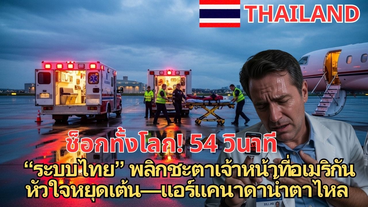 ช็อกทั้งโลก! 54 วินาที “ระบบไทย” พลิกชะตาเจ้าหน้าที่อเมริกันหัวใจหยุดเต้น—แอร์แคนาดาน้ำตาไหล