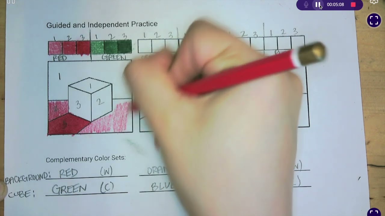 Guided/Inde. Practice: Complementary Colors Cubes
