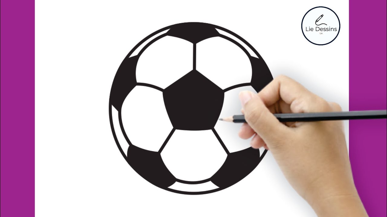 COMMENT DESSINER UN BALLON DE FOOTBALL | TUTORIEL FACILE POUR LES D&Eacute;BUTANTS