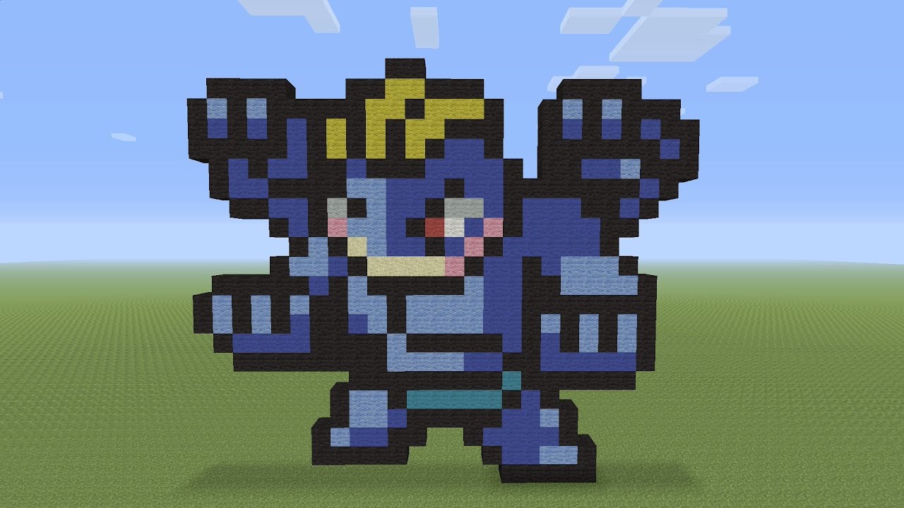 Minecraft Pixel Art - Machamp Pokémon #068