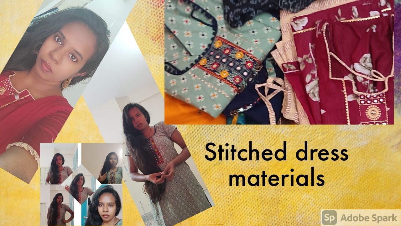 stitched Dress material / #dressmaterials /simple stitching\dressmaterials haul