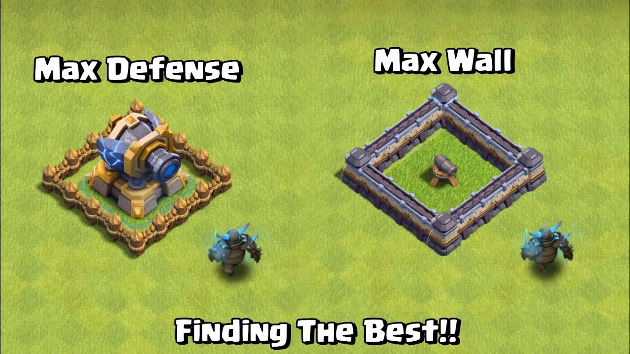 P.E.K.K.A vs Wall vs Defense! Clash of Clans