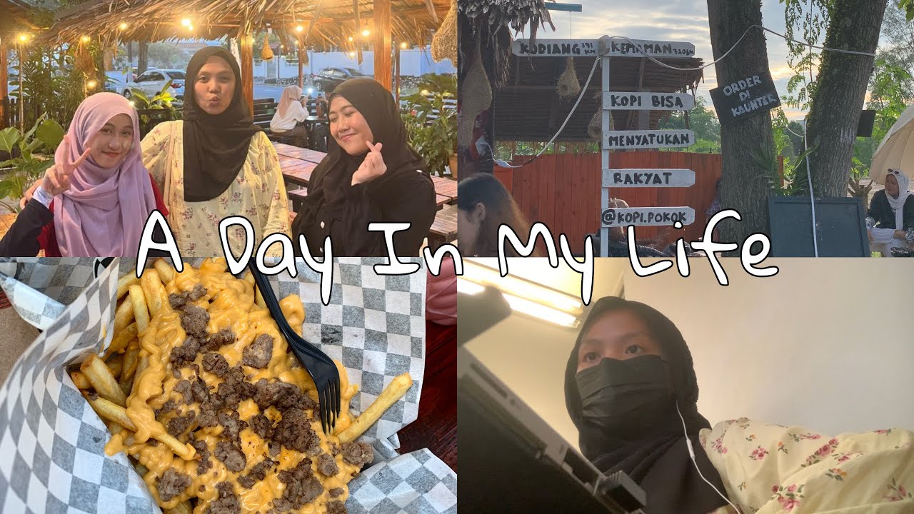 a day in my life (library and viral cafe)