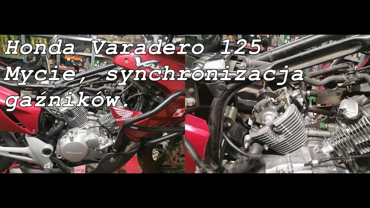 Honda Varadero 125, mycie synchronizacja gaźników.