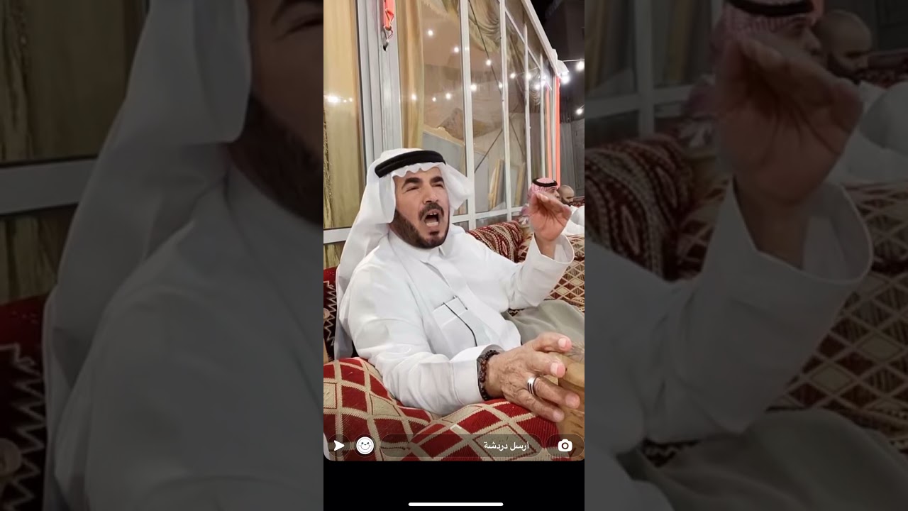 قصة ماجد الدويش مع امير عنزه فالعراق المحاروت بن هذال عند لقاهم في مجلس الامير سلطان