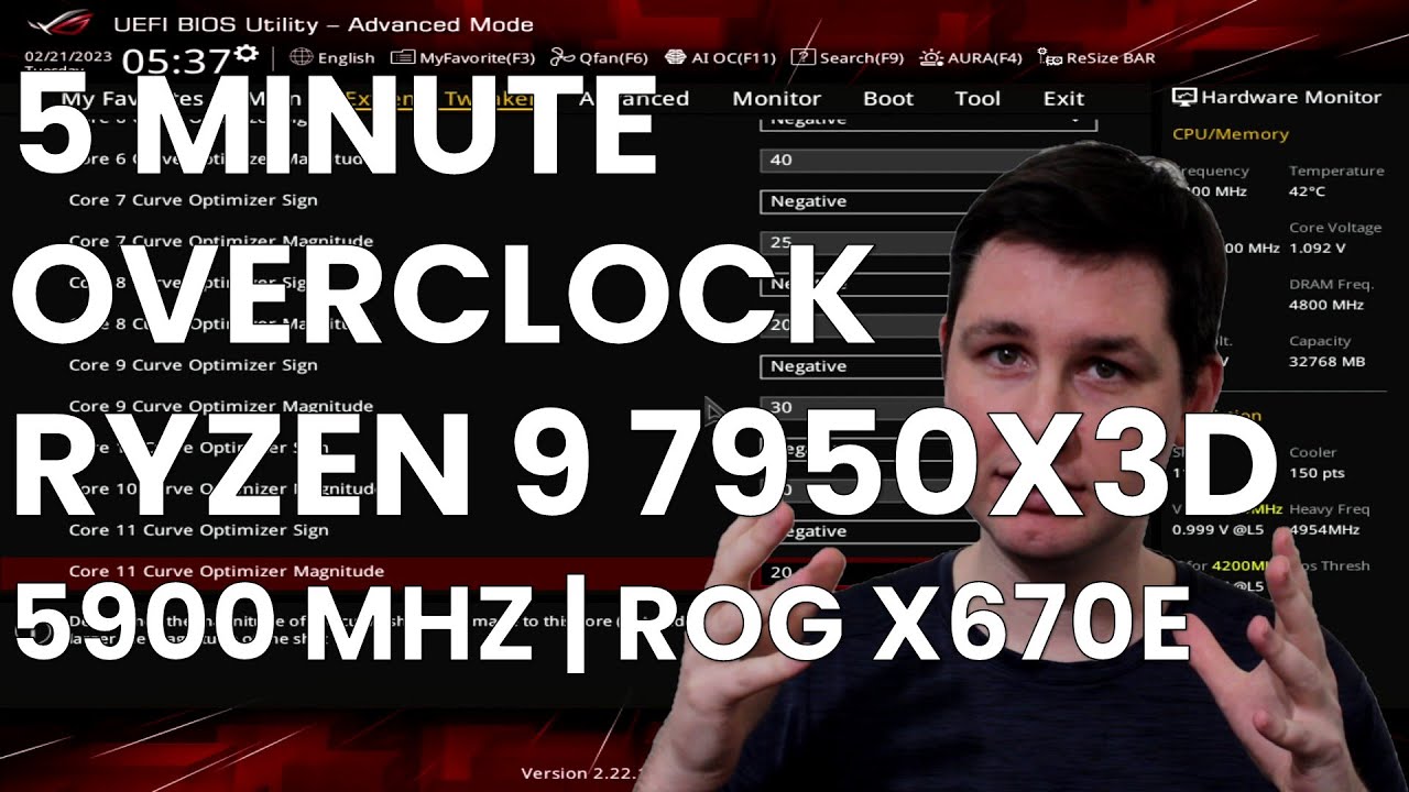 Разгон за 5 минут: Ryzen 9 7950X3D до 5900 МГц