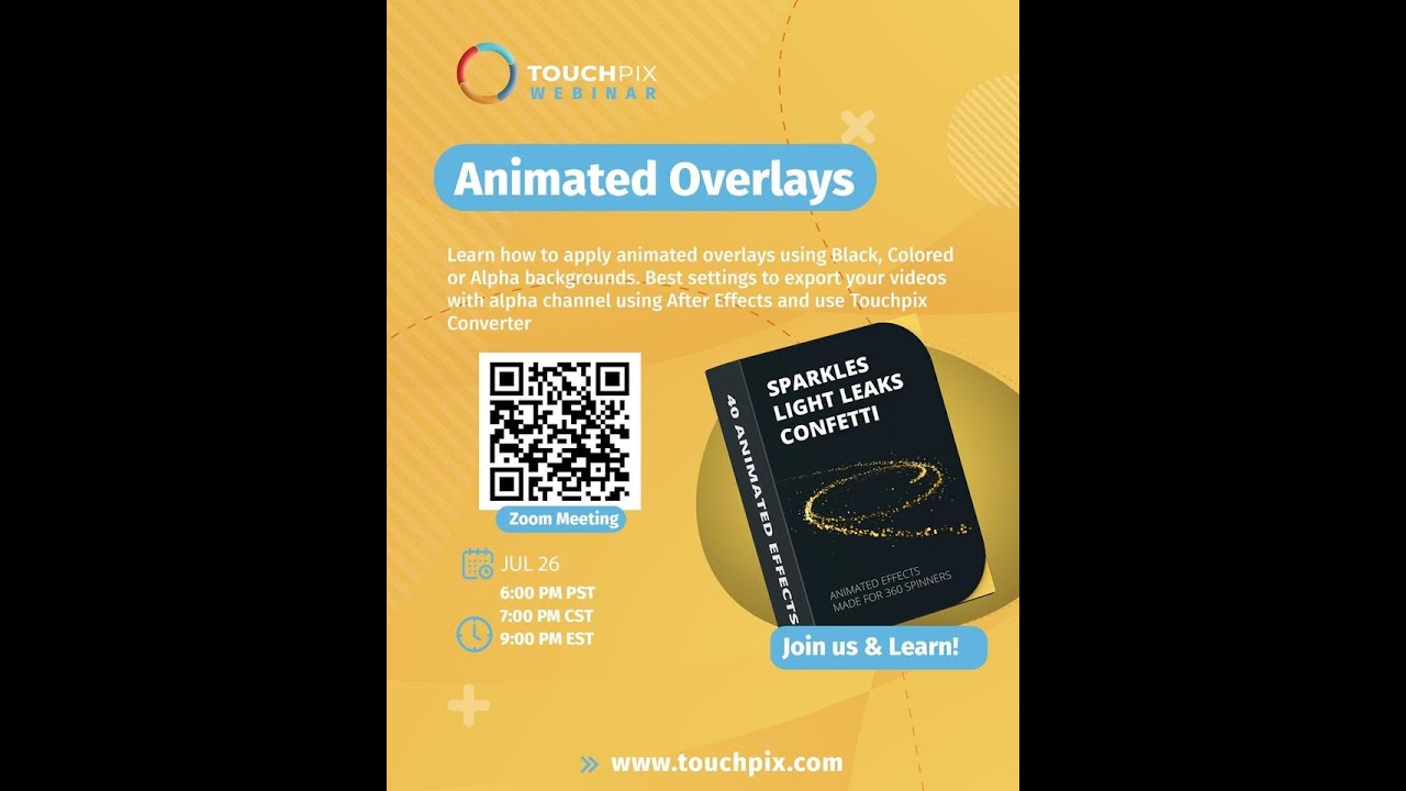 Touchpix Webinar| 7.26.23|AI Backgrounds| Animated Overlays| Touchpix Free Training Wednesdays