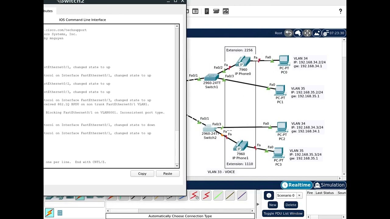 Configuración de Voice VLAN mediante CISCO Packet Tracer