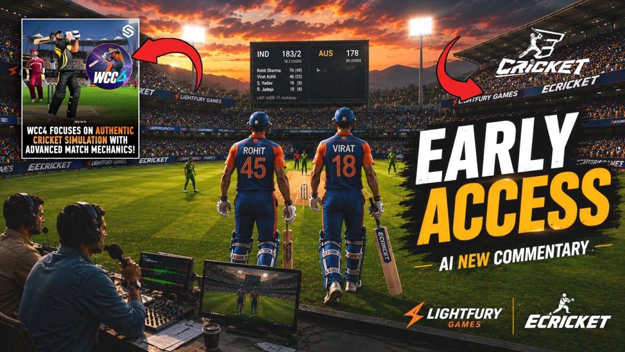 Ecricket Big Update New AI Commmentary 🤯 | Wcc4 New Update Realism | Wcc3 Latest Update🥶