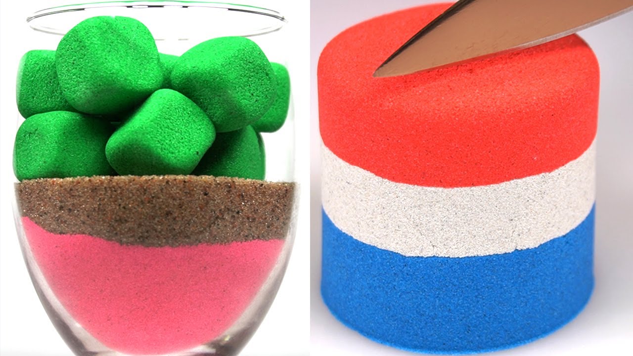 기분 좋은 힐링 모래영상 #68. Very Relaxing Kinetic Sand ASMR.