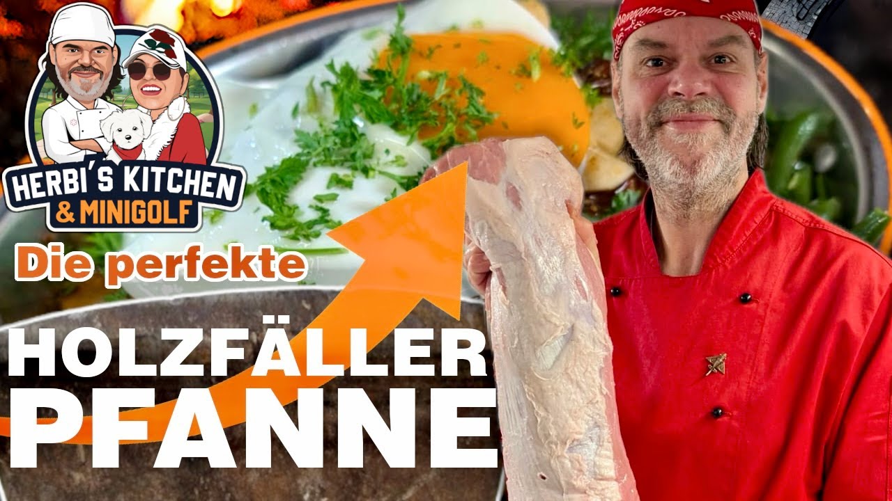 Deftige Holzfällerpfanne mit Schweinesteak, Bratkartoffeln & Speckbohnen – Ein Alpen-Klassiker! 🥩