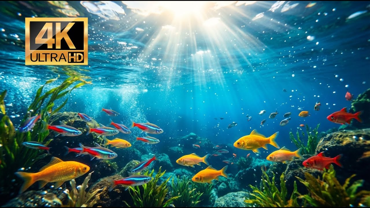 🐠 Amazing And beautiful Colorful  Fish 4K HD 🐠 | Colorful River & Ocean Fish in 4K
