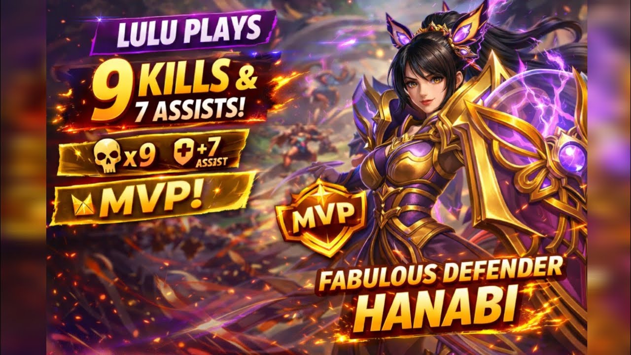 MVP+9 kills!! Hanabi highest hero damage with MVP and 9 kills+7 assists in a solo ranked match