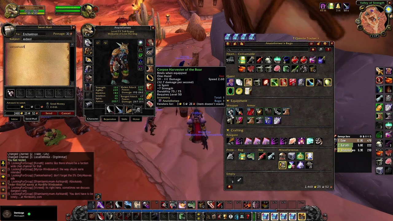 Mankrik Troll Rogue Level 1-60, Tier 1-3 (WoW Classic) - 48