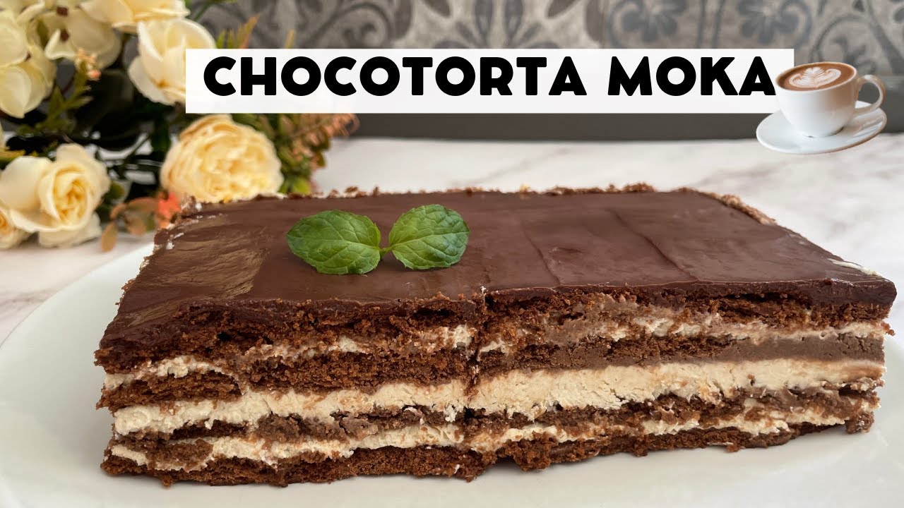 CHOCOTORTA MOKA🍫 fácil y rápida❤️ | Tarta de galletas🍰 de chocolate SIN HORNO