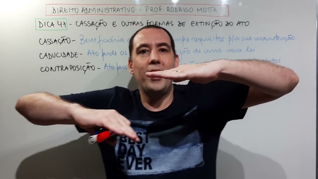 Cassa&ccedil;&atilde;o, caducidade e contraposi&ccedil;&atilde;o - Direito Administrativo - Prof. Rodrigo Motta