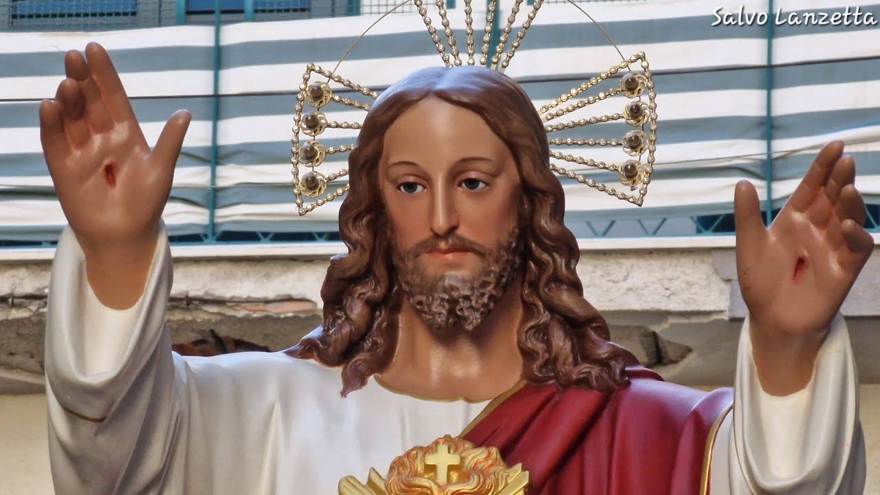 (PALERMO) - PROCESSIONE DEL SACRO CUORE DI GESÙ ALLA NOCE (4K) 07/06/2024