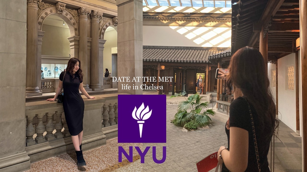 Date at the met! How to take good pics, viral Korean bibimbap,friends at Columbia | NYU student vlog