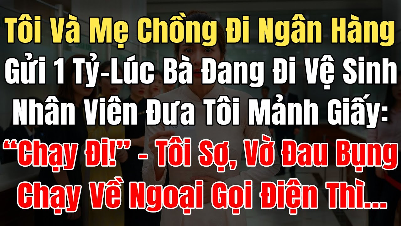 Tôi Và Mẹ Chồng Đi Ngân Hàng Gửi 1 Tỷ, Lúc Bà Đang Đi VS, Nhân Viên Lén Đưa Tôi Mảnh Giấy: 