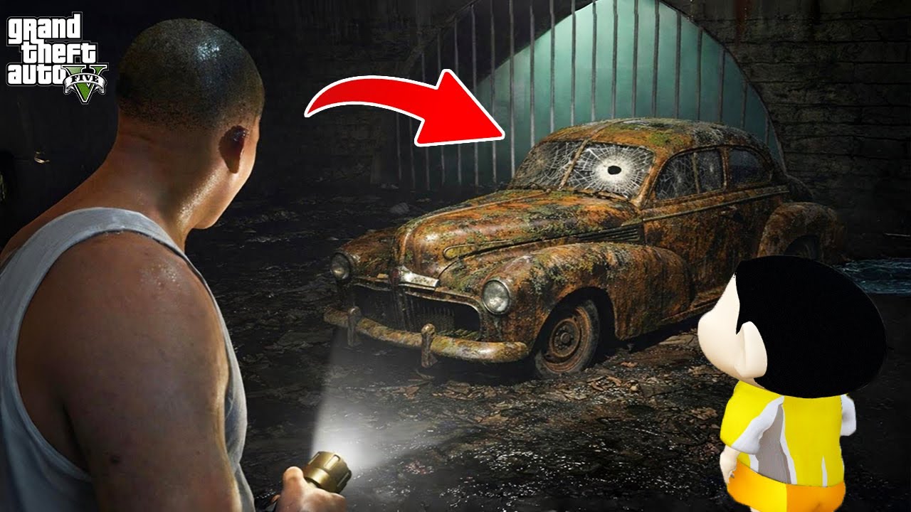 Franklin and Shinchan Collecting SECRET CARS inside Sewers in GTA 5!