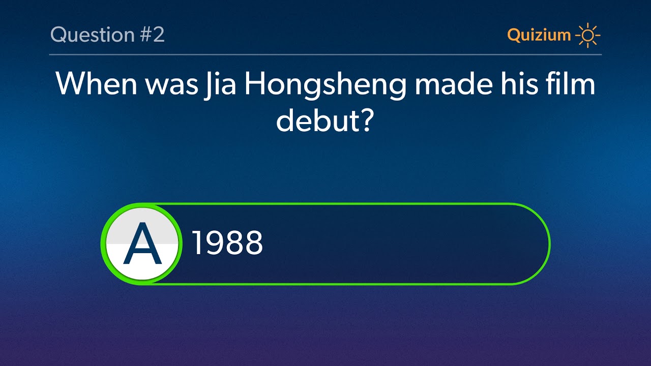 Jia Hongsheng Quiz   What was the title of the debut film of Jia Hongsheng? and more questions