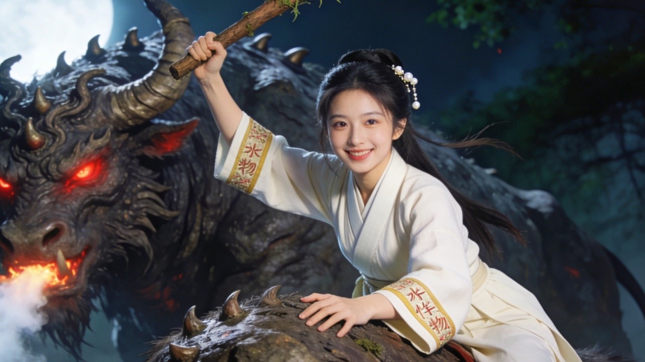 小女僕用一根不起眼的小木棍，竟從上古兇獸手中救出太子，從此命運改變！#愛情 #甜宠 #古装