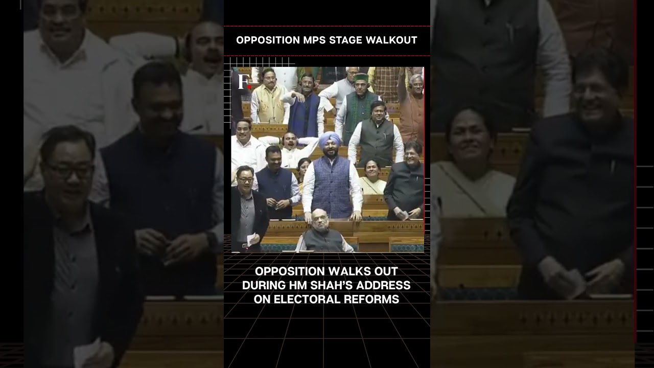 #FirstpostNews: Opposition Walks Out During Amit Shah&rsquo;s Address on Electoral Reforms | N18G