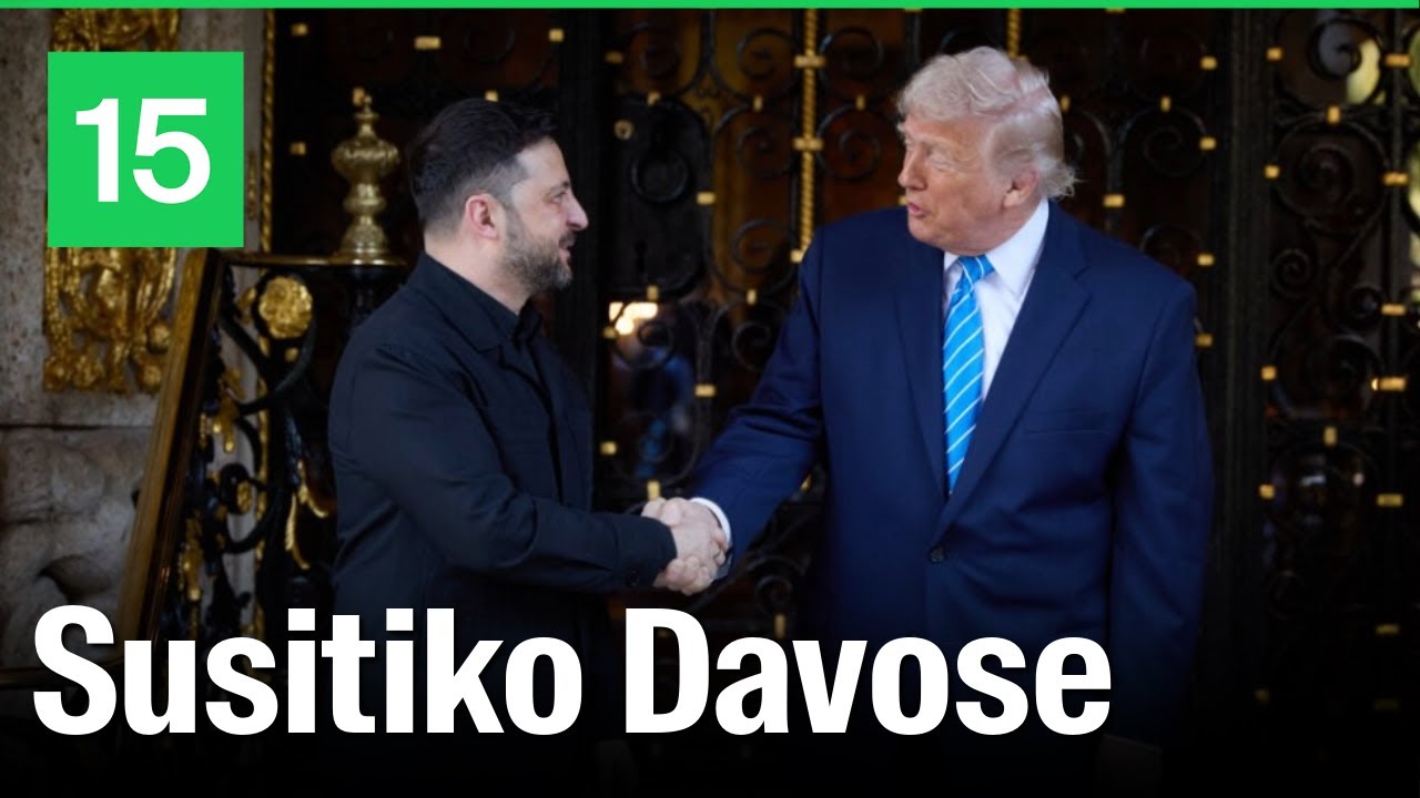 Trumpas Davose susitiko su Zelenskiu: visi nori, kad karas pasibaigtų