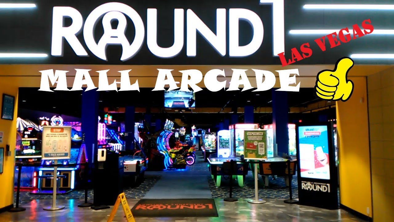 ROUND 1 Bowling & Arcade Las Vegas/ MODERN ARCADE TOUR🎳🕹This place is HUGE! Mall Arcade, Retro games
